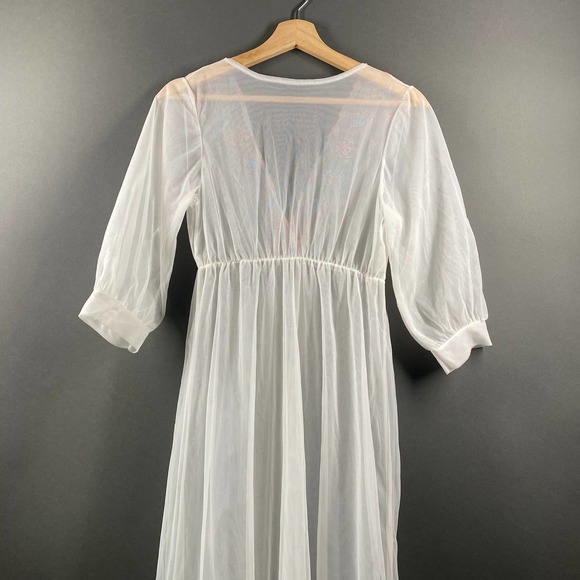 Hamilton Vintage Sheer Embroidered Robe Jacket - Picture 4 of 11